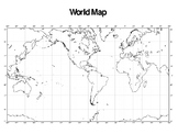 World map longitude latitude map
