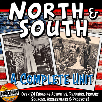 Preview of North & South Sectionalism Bundle: Lessons & Activities Digital & Print 6-8