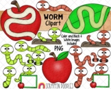 Worm ClipArt - Earth Worms - Apple Worms - Commercial Use PNG