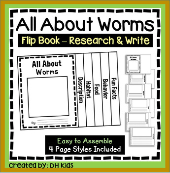 Preview of Worm Report, Science Flip Book Research Project, Earthworm Research Activity