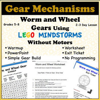 Preview of Worm and Wheel Gears Using LEGO Mindstorms without Motors