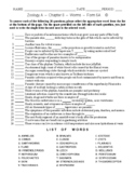 Worms - Matching Worksheet - Form 6