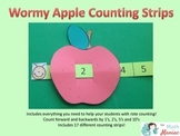 Wormy Apple Counting Strips: Counting by 1's, 2's, 5's 10'
