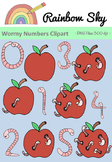 Wormy Numbers 0 - 5 Clipart