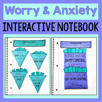 Preview of Worry & Anxiety Activities For SEL and Counseling Interactive Notebooks