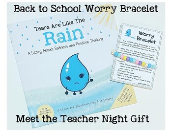 Preview of Worry Bracelet for First Day of School Open House SEL Social Emotional Activity