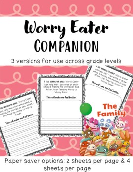 Preview of Worry Eater Companion - Writing Prompt