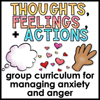Preview of Anxiety Coping Skills or Anger Management Group Counseling with CBT Activities