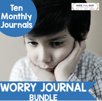 Preview of Worry Journal Bundle: A social emotional learning and anxiety tool