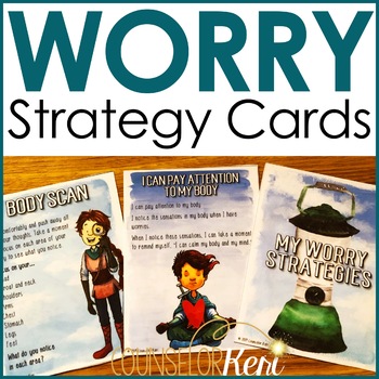 Preview of Worry Management Strategies: Worry Strategy Cards for School Counseling