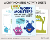 Worry Monster Activity book, worksheets, manage worries, a