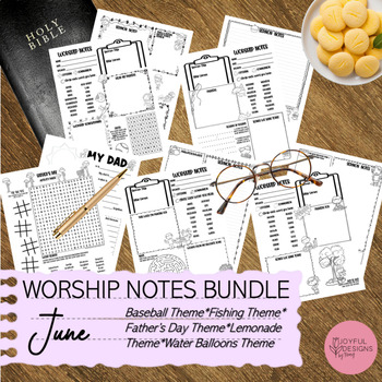 Preview of Worship Notes Bundle: June