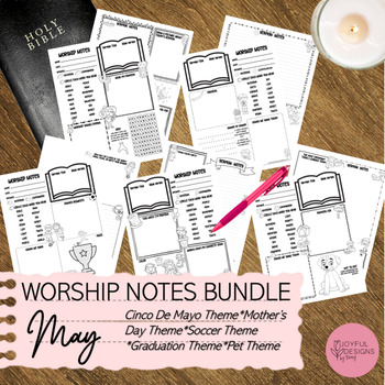 Preview of Worship Notes Bundle: May