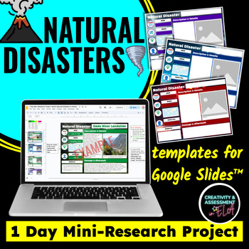 Preview of Worst Natural Disasters in History | 1 Day Mini-Research Project Google Slides™