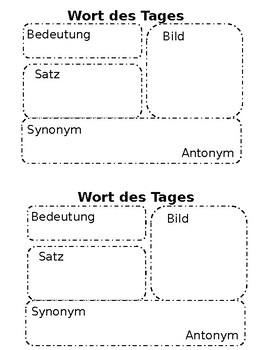 Preview of Wort des Tages Template
