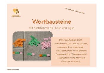 Preview of Wortbausteine-Kärtchen