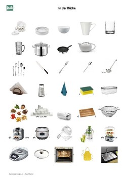 Preview of Wortschatz zum Thema "Zu Hause" (A1-A2): Im Zimmer, im Bad, in der Küche