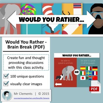 Preview of Would You Rather - Brain Break (PDF)