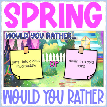 Preview of Would You Rather Activity - Spring Edition - Fun After State Testing Activities