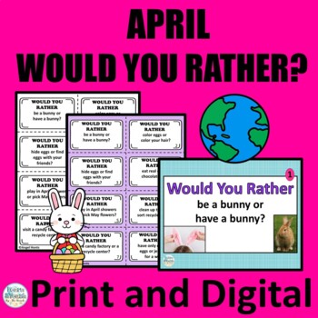 Preview of Would You Rather April Writing Activities 