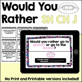 Would You Rather Articulation Carry Over: SH CH J NO PRINT