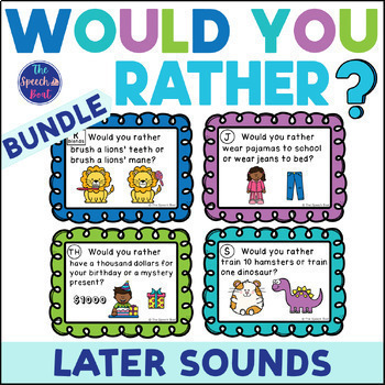Preview of Would You Rather - Later Sounds Bundle - Articulation Carryover Speech Therapy
