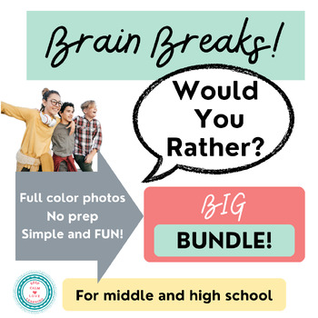 Preview of Would You Rather? BIG Bundle! For Middle and High School - Travel, Art, Careers+