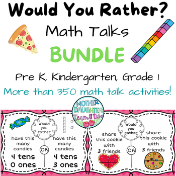Preview of Would You Rather - BUNDLE - Math Talks & Math Centers for Early Primary