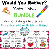 Would You Rather - BUNDLE - Math Talks & Math Centers for 