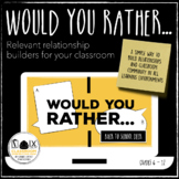 Would You Rather…Back to School Deck Warm Up Bell Ringer  