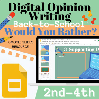 Preview of Would You Rather? Back-to-School: Digital Opinion Writing