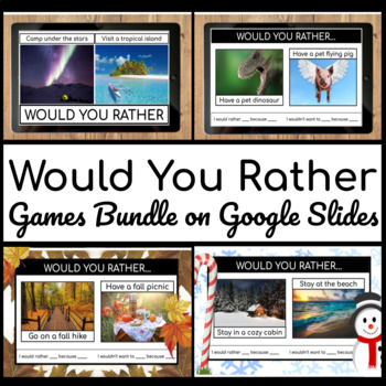 Preview of Would You Rather Games Bundle | Digital Resources | Fun Friday Class Party