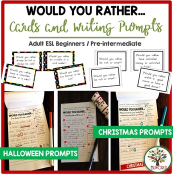 Would You Rather Writing Prompts and Task Cards