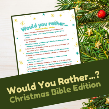 Would You Rather - Christmas Bible Edition (8.5x11) by Candice G