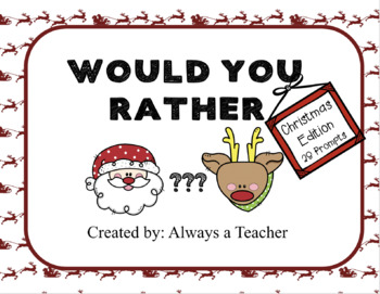 LKS2 Would You Rather? Christmas PowerPoint (Teacher-Made)