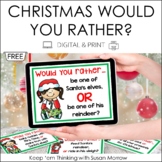 December Journal Prompts: Would You Rather?  FREE DIGITAL 