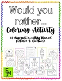 Would You Rather Coloring Activity