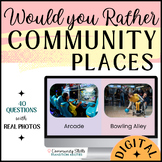 Would You Rather | Community Places GOOGLE SLIDE | This or
