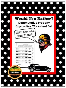 Preview of Would You Rather? Commutative Property Explorative Worksheet Set