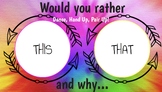 Would You Rather "Dance - Hand up, Pair up"