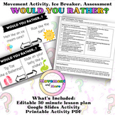Would You Rather? Dance/Movement Activity,  Lesson Plan, a