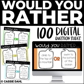 Preview of Would You Rather Questions - Google Slides Version