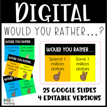 Preview of Would You Rather...? Digital Resource for Distance Learning | Editable