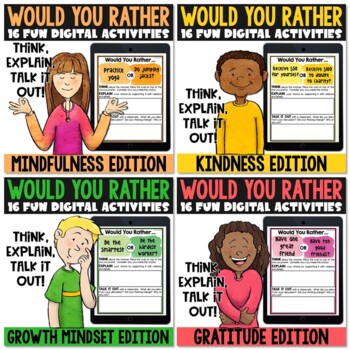 Preview of Would You Rather Bundle | Social Emotional Learning Activities | Google Slides™