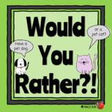 Distance Learning Game Would You Rather for Virtual Meet o