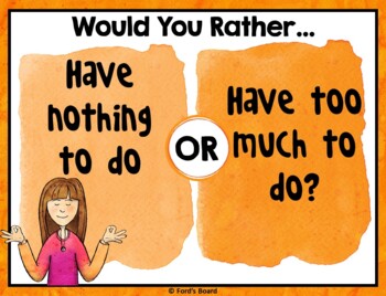 PAGE 2 fun would you rather questions – Nothing if Not Intentional