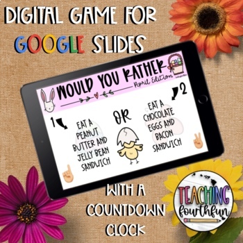 Preview of Would You Rather - Easter- April - Digital Game - Google Slides Zoom Google Meet