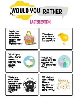 Preview of Would You Rather - Easter Edition