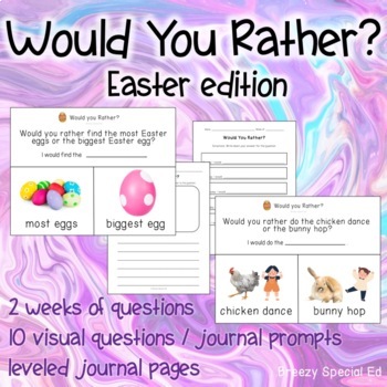 Preview of Would You Rather? Easter Questions + Journal Prompts