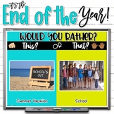 End of Year Would You Rather Games and Activities | End of